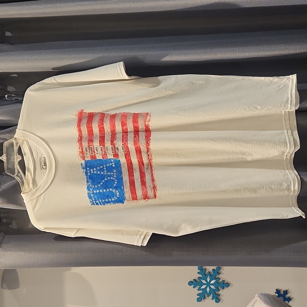 NWT Authentic Classics USA American Flag Men's sz XL Tshirt